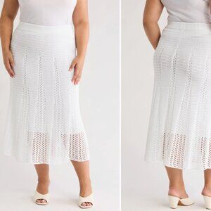 NWT Vince Godet Organic Cotton Crochet Skirt